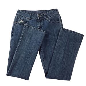 Baccini Embroidered Pockets Boot Cut Jeans